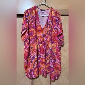 Smak Parlour 60s retro floral caftan dress